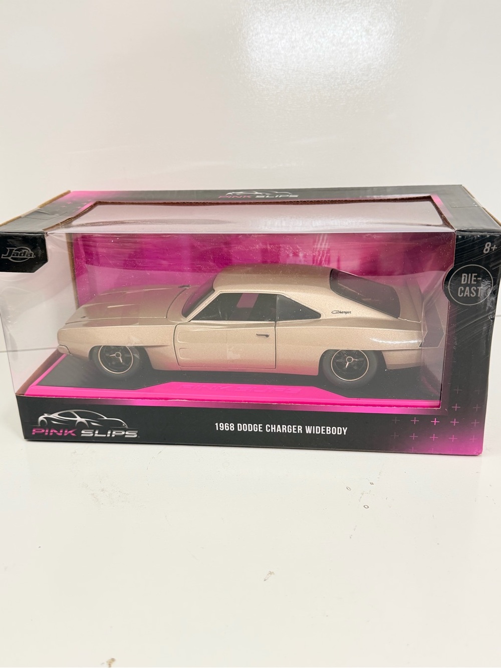 Pink Slips 1968 Dodge Charger Widebody Die-Cast Toy Car - Champagne
